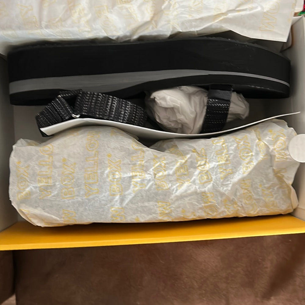 Yellow box sandals